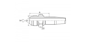 16718 JIC НАРУЖНЫЙ КОНУС 74° 16718 JIC НАРУЖНЫЙ КОНУС 74°