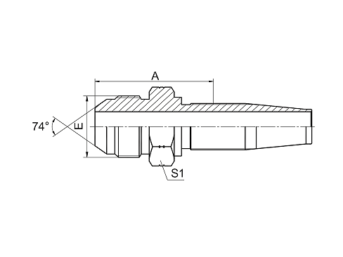 16718 JIC НАРУЖНЫЙ КОНУС 74° 16718 JIC НАРУЖНЫЙ КОНУС 74°