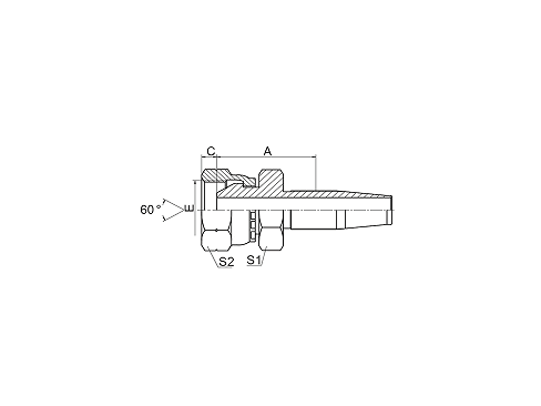 22618D BSP ВНУТРЕННЯЯ РЕЗЬБА 60° КОНУС 22618D BSP ВНУТРЕННЯЯ РЕЗЬБА 60° КОНУС