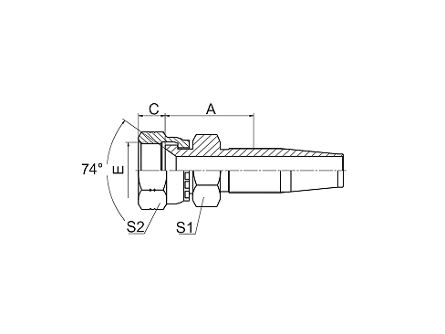 26718D JIC КОНУСНОЕ УПЛОТНЕНИЕ 74° 26718D JIC КОНУСНОЕ УПЛОТНЕНИЕ 74°