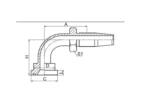 87398D ФЛАНЕЦ 90° SAE, 3000 PSI 87398D ФЛАНЕЦ 90° SAE, 3000 PSI