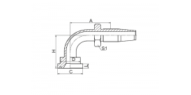 87698D 90° SAE ФЛАНЕЦ 6000 PSI 87698D 90° SAE ФЛАНЕЦ 6000 PSI