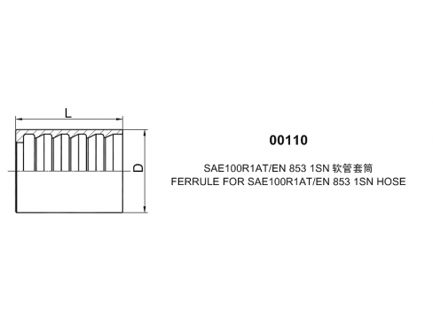 00110 НАКОНЕЧНИК ДЛЯ ШЛАНГА SAE100R1AT/EN 853 1SN 00110 НАКОНЕЧНИК ДЛЯ ШЛАНГА SAE100R1AT/EN 853 1SN