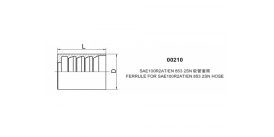 00210 НАКОНЕЧНИК ДЛЯ ШЛАНГА SAE100R2AT/EN853 2SN