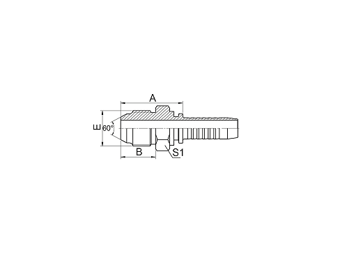 18611 JIS МЕТРИЧЕСКАЯ НАРУЖНАЯ КОНУСНАЯ РЕЗЬБА 60°