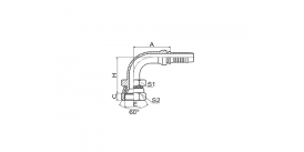28691 90° JIS МЕТРИЧЕСКАЯ ВНУТРЕННЯЯ РЕЗЬБА 60° КОНУСНОЕ УПЛОТНЕНИЕ