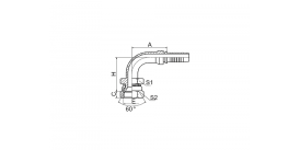 29691 90° JIS GAS ВНУТРЕННЯЯ КОНУСНАЯ УПЛОТНИТЕЛЬНАЯ 60°