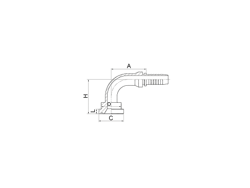 87391-H ФЛАНЕЦ SAE 90°, 3000 PSI