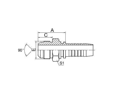 17811 SAE НАРУЖНЫЙ КОНУС 90° 17811 SAE НАРУЖНЫЙ КОНУС 90°