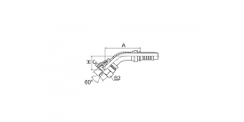 22641 45° BSP ВНУТРЕННЯЯ РЕЗЬБА 60° КОНУС