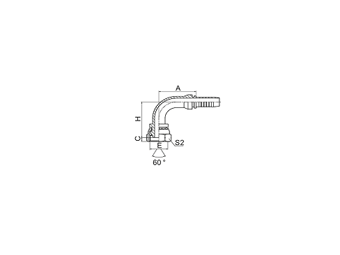 22691 90°BSP ВНУТРЕННЯЯ РЕЗЬБА 60° КОНУС