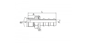 12610A BSP НАРУЖНАЯ КОНУСНАЯ УПЛОТНИТЕЛЬНАЯ РЕЗЬБА 60° 12610A BSP НАРУЖНАЯ КОНУСНАЯ УПЛОТНИТЕЛЬНАЯ РЕЗЬБА 60°