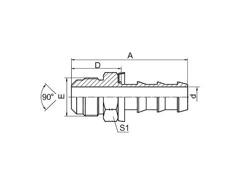 17810 SAE НАРУЖНЫЙ КОНУС 90° 17810 SAE НАРУЖНЫЙ КОНУС 90°