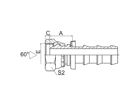 22610 BSP ВНУТРЕННЯЯ РЕЗЬБА 60° КОНУС 22610 BSP ВНУТРЕННЯЯ РЕЗЬБА 60° КОНУС