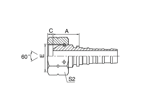 22613-W BSP КОНУС 60° РАЗМЕРЫ 22613-W BSP КОНУС 60° РАЗМЕРЫ