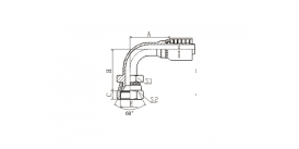 28691Y 90°JIS МЕТРИЧЕСКАЯ ВНУТРЕННЯЯ РЕЗЬБА 60° КОНУСНОЕ УПЛОТНЕНИЕ