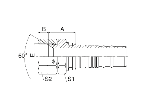 29613-W JIS GAS КОНУСНОЕ УПЛОТНЕНИЕ 60°