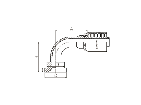 87391Y 90° ФЛАНЕЦ SAE 3000PSI 87391Y 90° ФЛАНЕЦ SAE 3000PSI