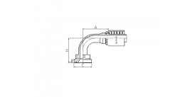 87691K 90°SAE ФЛАНЕЦ 6000PSI
