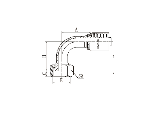 20291Y 90° GB метрическая внутренняя резьба плоское уплотнение 20291Y 90° GB метрическая внутренняя резьба плоское уплотнение