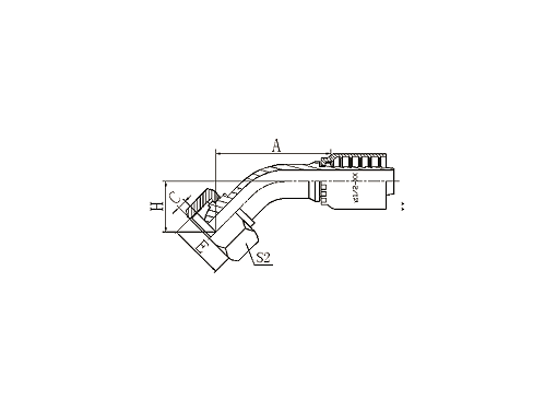 20541CY 45° МЕТРИЧЕСКИЙ ЖЕНСКИЙ РОТ