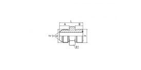 1JF JIC НАРУЖНЫЙ КОНУС 74° / ORFS НАРУЖНЫЙ