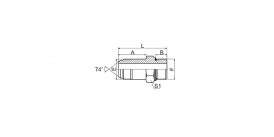 1JG-L ДЛИННЫЙ JIC НАРУЖНЫЙ КОНУС 74°/ВТУЛКА С УПЛОТНИТЕЛЬНЫМ КОЛЬЦОМ BSPP 1JG-L ДЛИННЫЙ JIC НАРУЖНЫЙ КОНУС 74°/ВТУЛКА С УПЛОТНИТЕЛЬНЫМ КОЛЬЦОМ BSPP