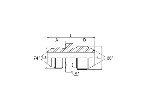 1JS JIC НАРУЖНАЯ КОНУС 74°/JIS GAS НАРУЖНАЯ 1JS JIC НАРУЖНАЯ КОНУС 74°/JIS GAS НАРУЖНАЯ