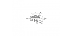 2JB JIC НАРУЖНАЯ КОНУС 74°/ВНУТРЕННЯЯ РЕЗЬБА BSP КОНУС 60° 2JB JIC НАРУЖНАЯ КОНУС 74°/ВНУТРЕННЯЯ РЕЗЬБА BSP КОНУС 60°