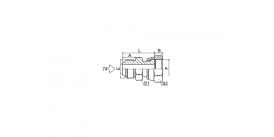 2JF JIC НАРУЖНЫЙ КОНУС 74°/ORFS ВНУТРЕННИЙ