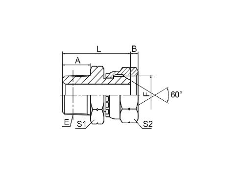 2TB-SP BSPT НАРУЖНАЯ РЕЗЬБА / BSP ВНУТРЕННЯЯ РЕЗЬБА 60° КОНУС 2TB-SP BSPT НАРУЖНАЯ РЕЗЬБА / BSP ВНУТРЕННЯЯ РЕЗЬБА 60° КОНУС