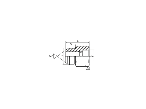 5JB-GDK JIC НАРУЖНАЯ КОНУС 74°/BSP СОЕДИНИТЕЛЬ МАНОМЕТРА