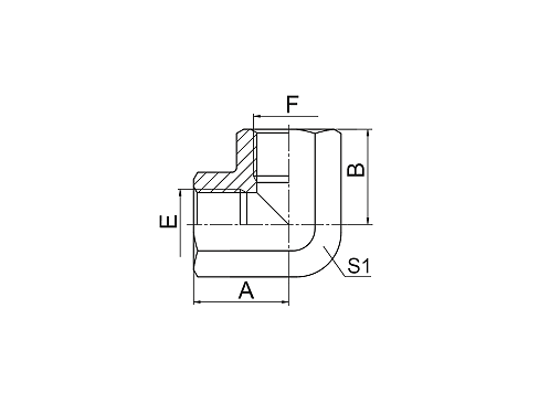 7B9-PK 90° BSP ВНУТРЕННЯЯ РЕЗЬБА ISO 1179