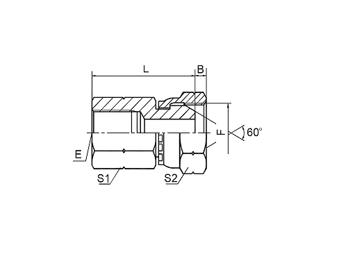 7B-S BSP ВНУТРЕННЯЯ/BSP ВНУТРЕННЯЯ КОНУС 60° 7B-S BSP ВНУТРЕННЯЯ/BSP ВНУТРЕННЯЯ КОНУС 60°