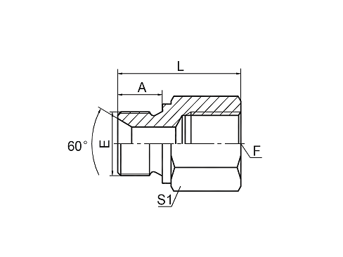 5B-HS BSP НАРУЖНАЯ РЕЗЬБА 60° СЕДЛО/BSP ВНУТРЕННЯЯ РЕЗЬБА 5B-HS BSP НАРУЖНАЯ РЕЗЬБА 60° СЕДЛО/BSP ВНУТРЕННЯЯ РЕЗЬБА