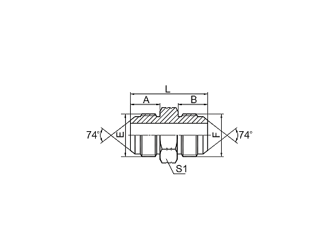 1J JIC НАРУЖНЫЙ КОНУС 74° 1J JIC НАРУЖНЫЙ КОНУС 74°