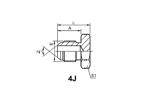 4J JIC НАРУЖНАЯ КОНУСНАЯ ПРОБКА 74° 4J JIC НАРУЖНАЯ КОНУСНАЯ ПРОБКА 74°