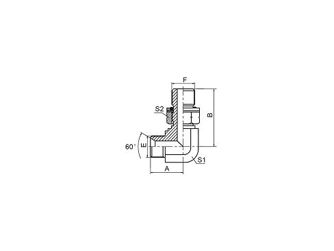 1BG9-OG 90° КОЛЕНО BSP НАРУЖНАЯ РЕЗЬБА 60° СЕДЛО / УПЛОТНИТЕЛЬНОЕ КОЛЬЦО BSP НАРУЖНАЯ РЕЗЬБА