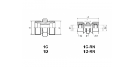 1C 1D Прямые фитинги