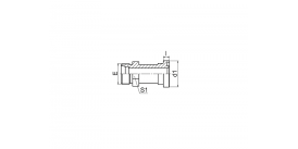 1DFS метрический наружный врезной тип / фланец серии H ISO 6162-2