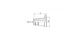 1JFS JIC НАРУЖНЫЙ КОНУС 74° / ФЛАНЕЦ СЕРИИ S ISO 6162-2