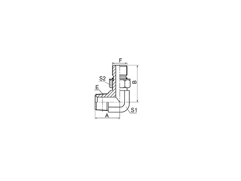 1NO9-OG 90° NPT НАРУЖНАЯ / УПЛОТНИТЕЛЬНОЕ КОЛЬЦО SAE