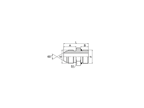 1SO 90° JIS GAS НАРУЖНАЯ РЕЗЬБА 60° КОНУС / NPT НАРУЖНАЯ РЕЗЬБА