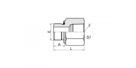 5HN метрическая наружная L-серия ISO 6149-3 / NPT внутренняя 5HN метрическая наружная L-серия ISO 6149-3 / NPT внутренняя
