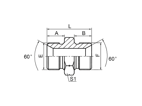 1B BSP НАРУЖНАЯ ДВОЙНАЯ РЕЗЬБА ДЛЯ КОНУСНОГО СЕДЛА 60° ИЛИ СВАРНОГО УПЛОТНЕНИЯ 1B BSP НАРУЖНАЯ ДВОЙНАЯ РЕЗЬБА ДЛЯ КОНУСНОГО СЕДЛА 60° ИЛИ СВАРНОГО УПЛОТНЕНИЯ